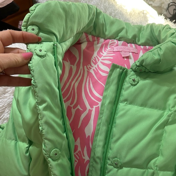 Lilly Pulitzer Vibrant Lime Green Quilted Vest - Picture 3 of 7